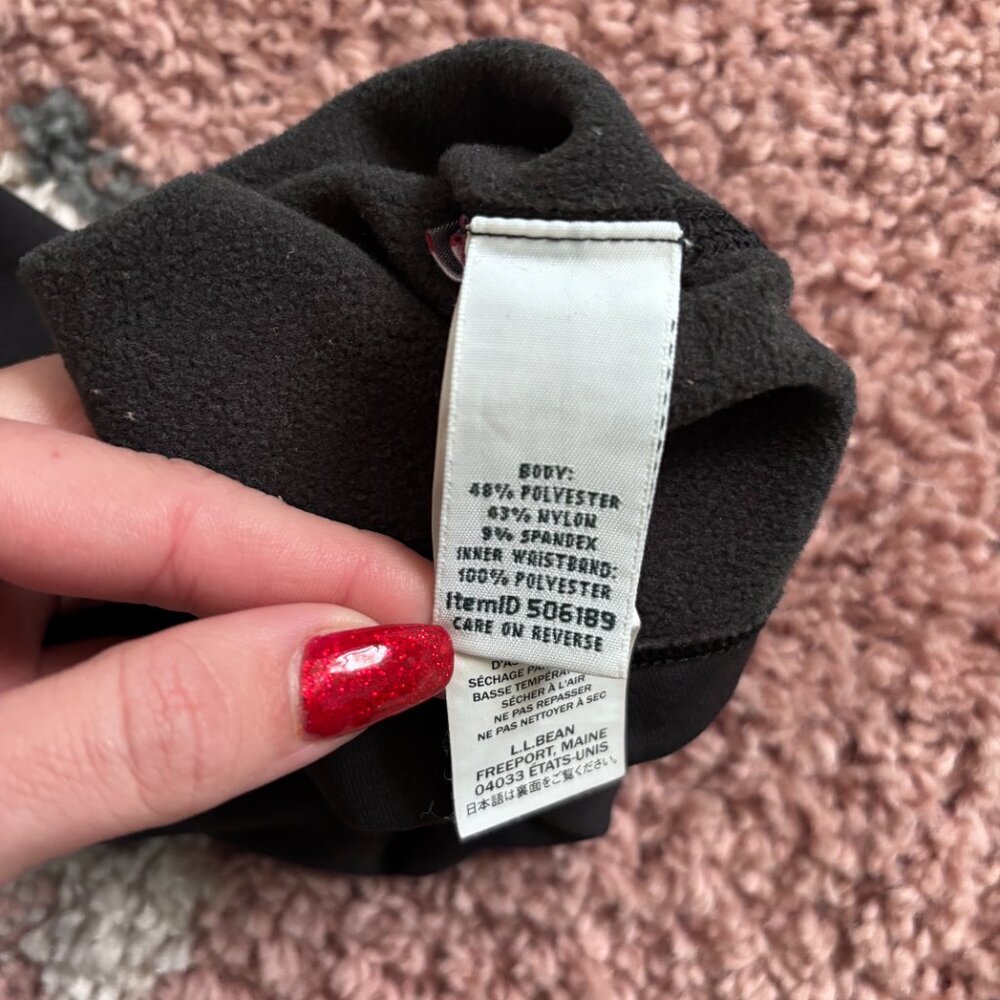 L.L. Bean Womens M-REG PrimaLoft ThermaStretch Fleece Leggings Mid Rise Black - Picture 7 of 9